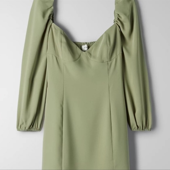 Aritzia Novella Dress Sage Frost - Picture 3 of 9